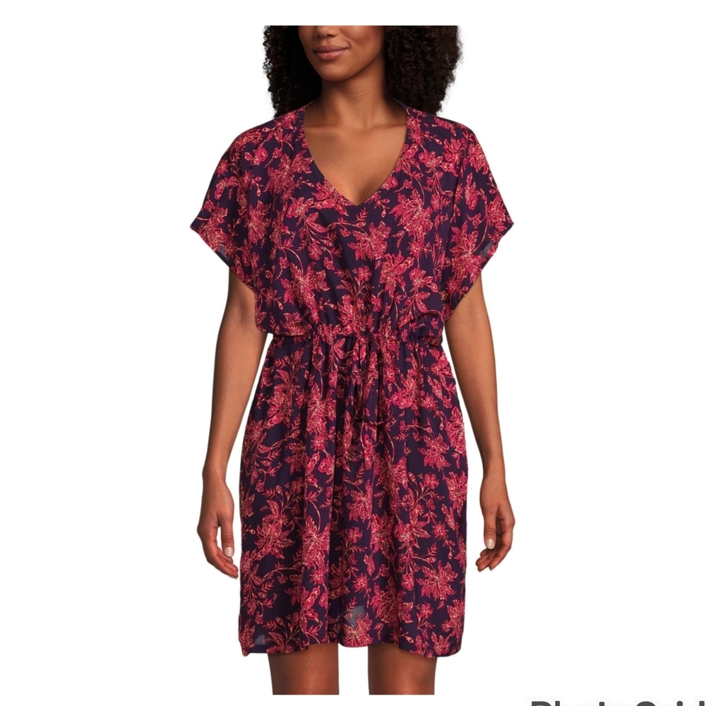 Lands End Cover Up Swim Caftan Pullover Choose Size NEW